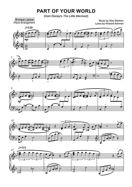 Part of your World Sheet Music