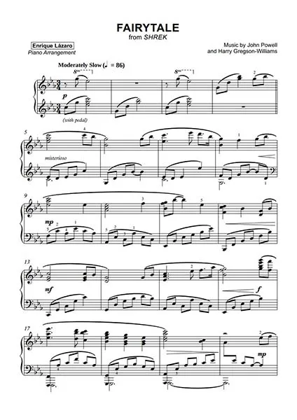 Fairytale Shrek Sheet Music