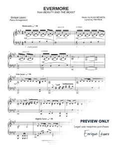 Evermore (From "Beauty and the Beast") Evermore Beauty and the Beast Piano Sheet Music Enrique Lázaro