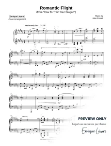 Romantic Flight (From "How to Train your Dragon") Romantic Flight How To Train Your Dragon Piano Sheet Music Enrique Lázaro
