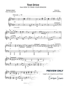Test Drive (From "How To Train Your Dragon") Test Drive How To Train Your Dragon Piano Sheet Music Enrique Lázaro